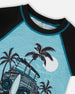 Short Sleeve Rashguard Light Blue And Black - G30NB10_999