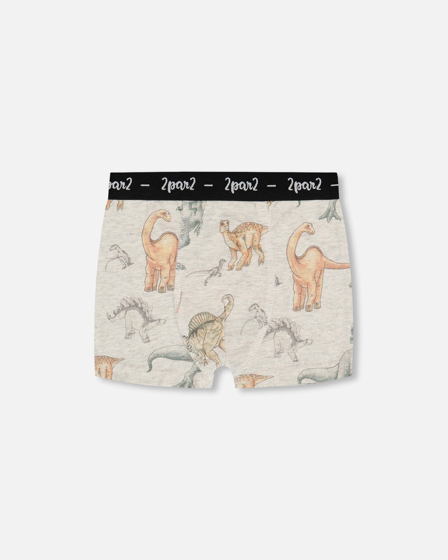 Printed Organic Cotton Boxer Shorts Dinosaur On Mottled And Tan Background - G30PB60_046