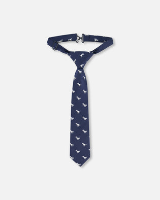 Neck Tie Navy Blue And Dino - G30RCR_484