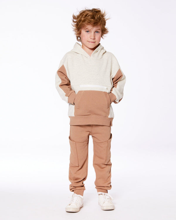 French Terry Sweatpants With Side Pockets Beige - G30U23_919