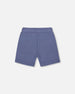 French Terry Zip Pocket Shorts Pale Mauve Blue - G30U26_467