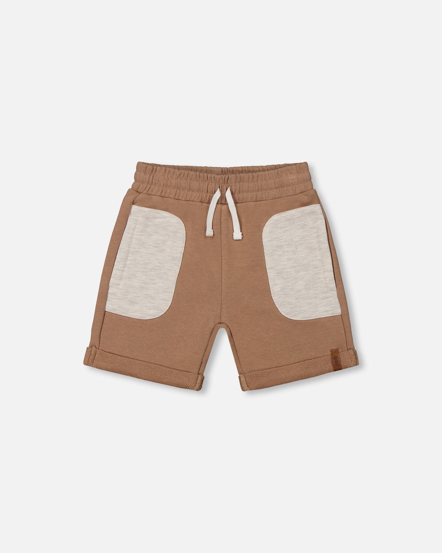 French Terry Short With Contrast Pockets Beige And Off-White - G30U29_919