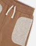 French Terry Short With Contrast Pockets Beige And Off-White - G30U29_919