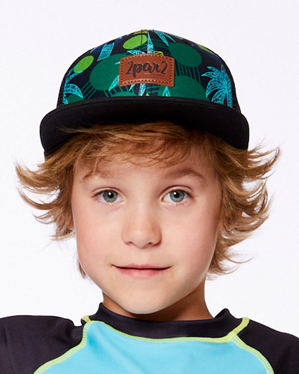 Printed Cap Green Jungle On Black - G30VBC_040