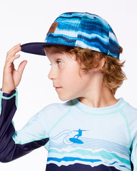 Printed Cap Blue Wave And Black - G30VBC_042