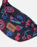 Printed Fanny Pack Black And Blue And Pink Items - G30VF_051