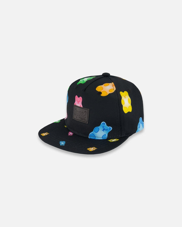 Printed Cap Black And Multicolored Gummies - G30VGC_077