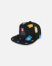 Printed Cap Black And Multicolored Gummies - G30VGC_077