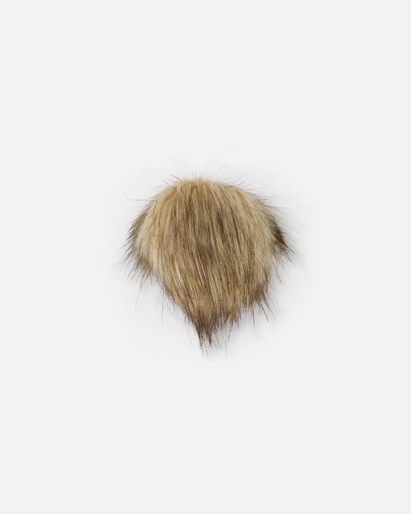 Beige Fake Fur Pompom For Hat Outdoor Accessories Deux par Deux 
