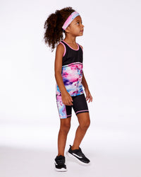 Printed Athletic Headband Pink, Blue And Butterflies - G30XGHB_009