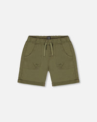 Stretch Twill Short Dark Olive Green - G30YB27_366