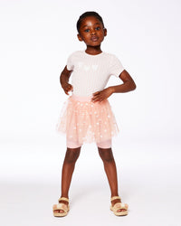 Crinkle Top With Applique Light Old Pink - G30YG72_624