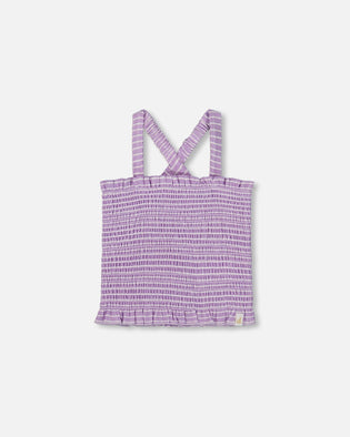 Smocked Tank Top Lilac - G30YG73_564
