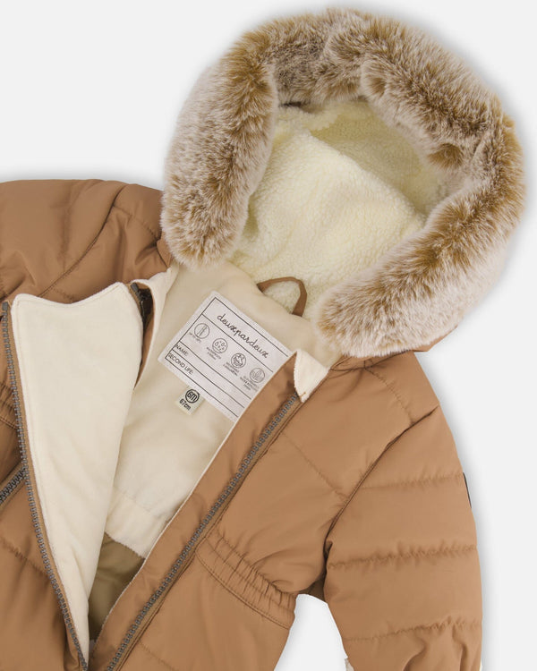 One-Piece Baby Layette Snowsuit Designed For Car Seat Chanterelle - H10A602_182