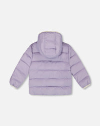 Compressible Winter Puffy Coat Designed For Car Seat Purple Gray - H10B500_591