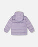 Compressible Winter Puffy Coat Designed For Car Seat Purple Gray - H10B500_591