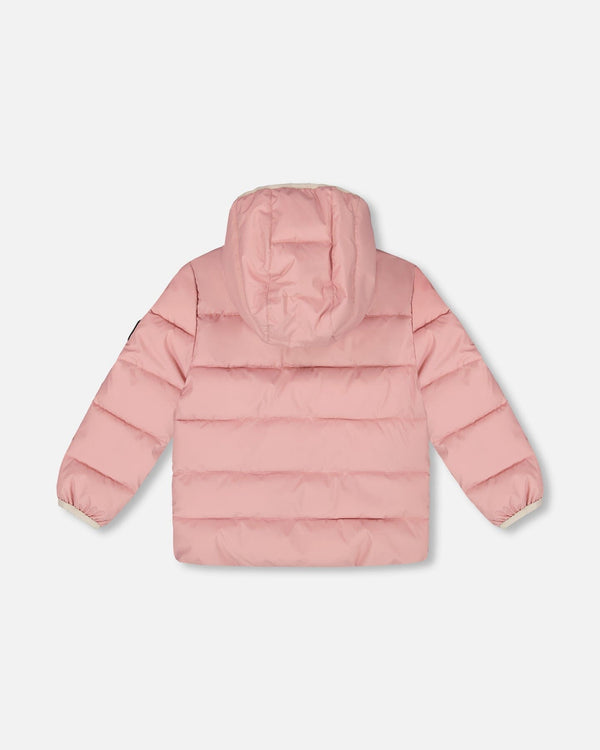 Compressible Winter Puffy Coat Designed For Car Seat Dusty Pink - H10B500_637