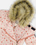 One-Piece Baby Snug Snowsuit Designed For Car Seat Pink Mini Flowers - H10B701_005