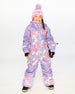 One-Piece Discover Snowsuit Lilac Retro Flower Print Snowsuits Deux par Deux 