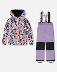 Two-Piece Chill Outerwear Set With Light Insulation Purple Gray - H10MG10_592