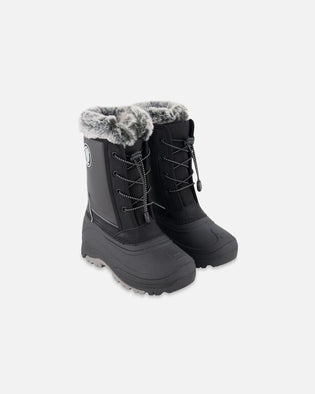 Winter Boots Black With Removable Liner Winter Boots Deux par Deux 