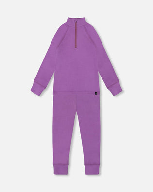Two-Piece Thermal Underwear Set Lavender - H10Y600_530