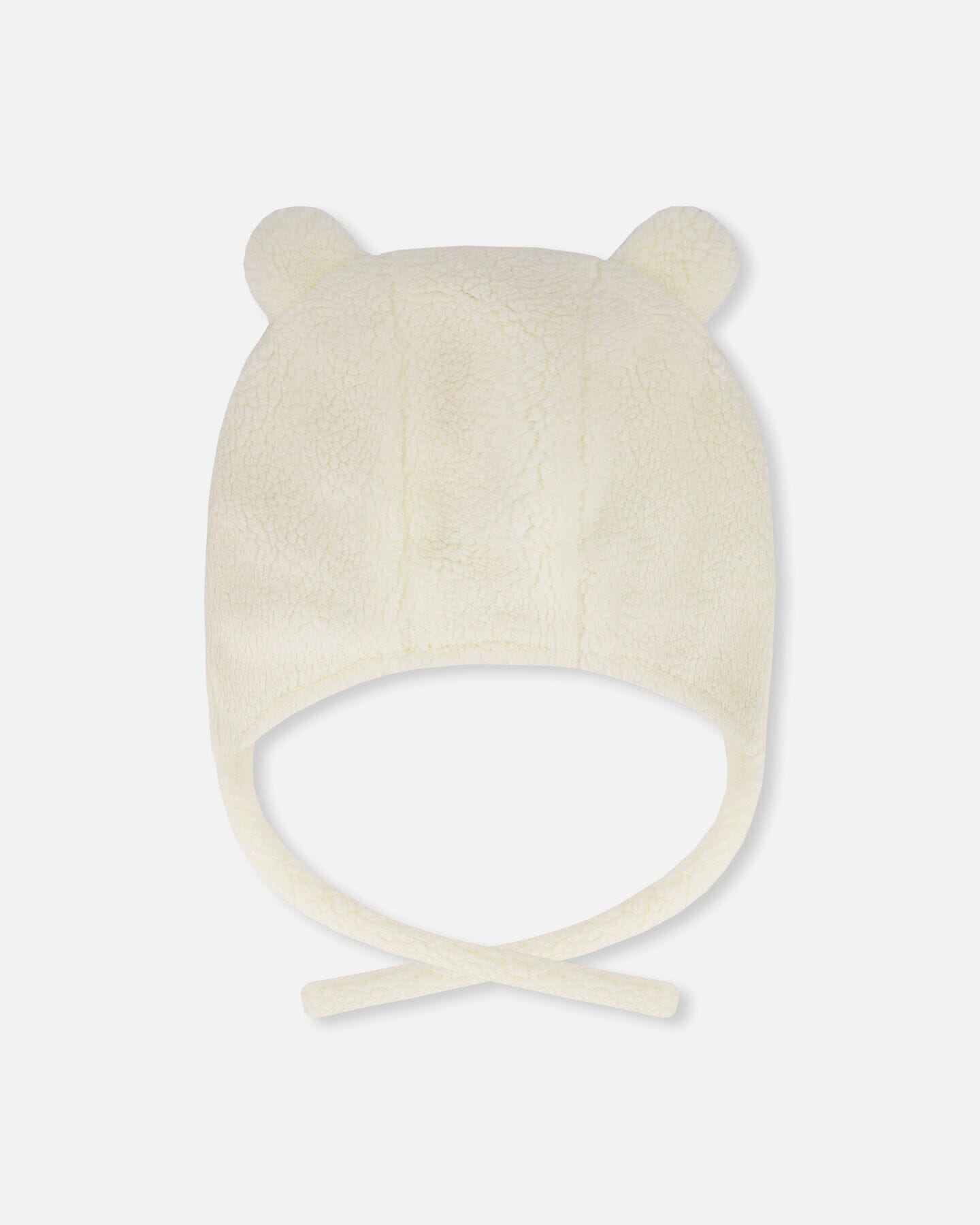 Lined Baby Sherpa Hat With Ear Flaps Off-White - H10ZA01_165