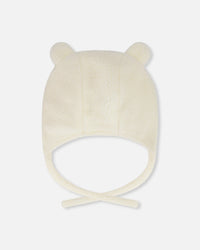Lined Baby Sherpa Hat With Ear Flaps Off-White - H10ZA01_165