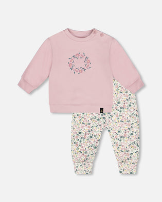 Organic Cotton Evolutive Pant And Long Sleeve Top Set Neutral Purple - H20A14_557