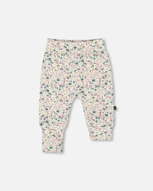 Organic Cotton Evolutive Pant Off-White Floral - H20A20_045