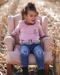 Jeans Blue Denim With Embroideries - H20E20_123