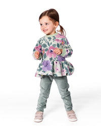 Stretch Fleece Sweatshirt Sage Floral - H20F30_046