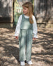 Stretch Velour Faux-Layered Overalls Jade Green - H20F41_325