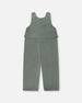 Stretch Velour Faux-Layered Overalls Jade Green - H20F41_325