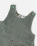 Stretch Velour Faux-Layered Overalls Jade Green - H20F41_325
