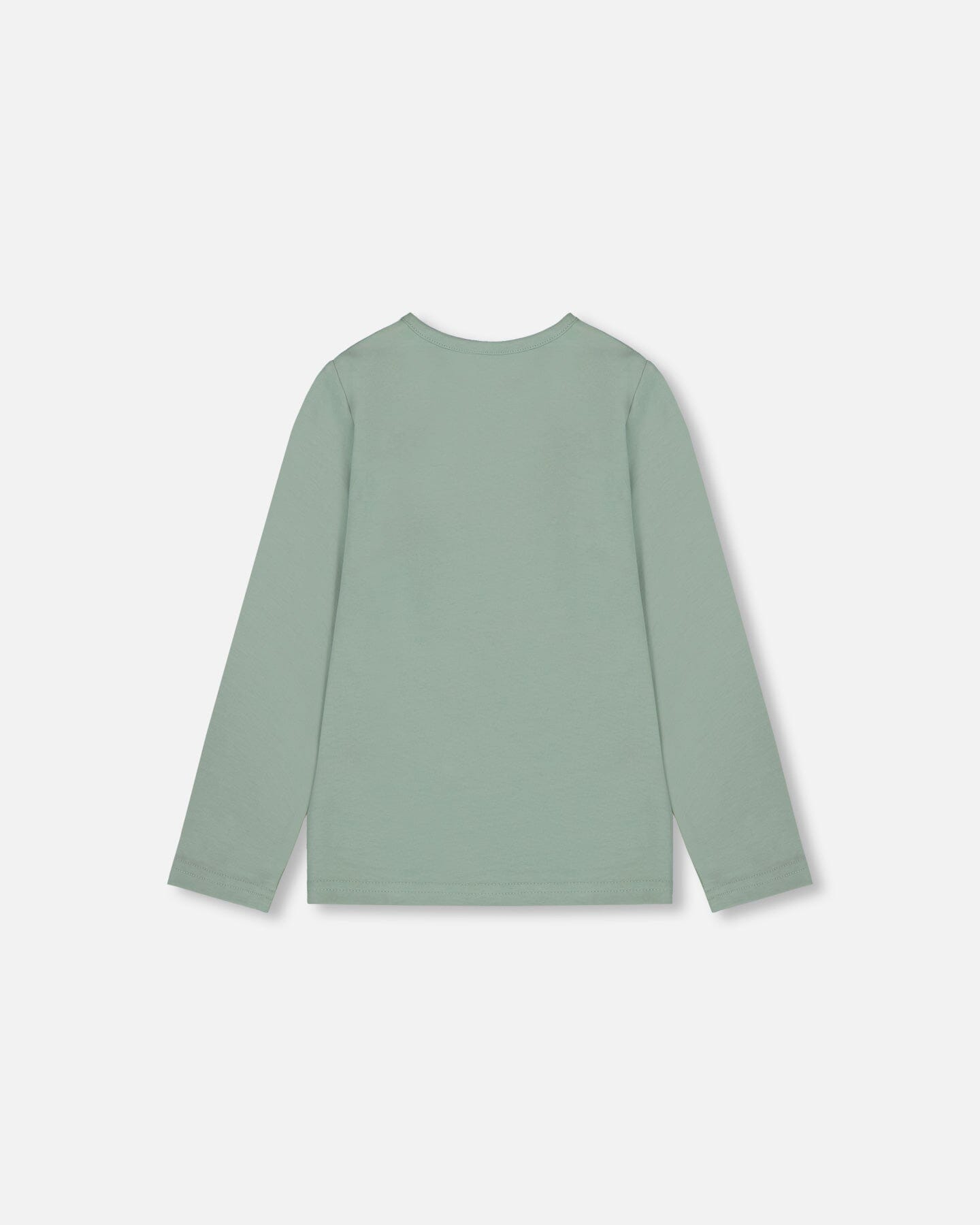 Organic Cotton Jersey Top Jade Green With Owl - H20F71_325