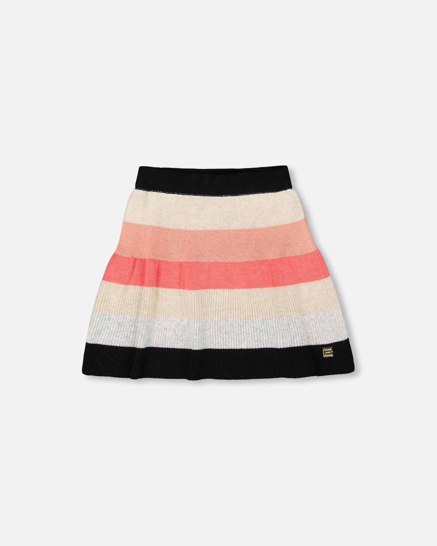Striped Knit Skirt Beige Black And Pink - H20HT81_000