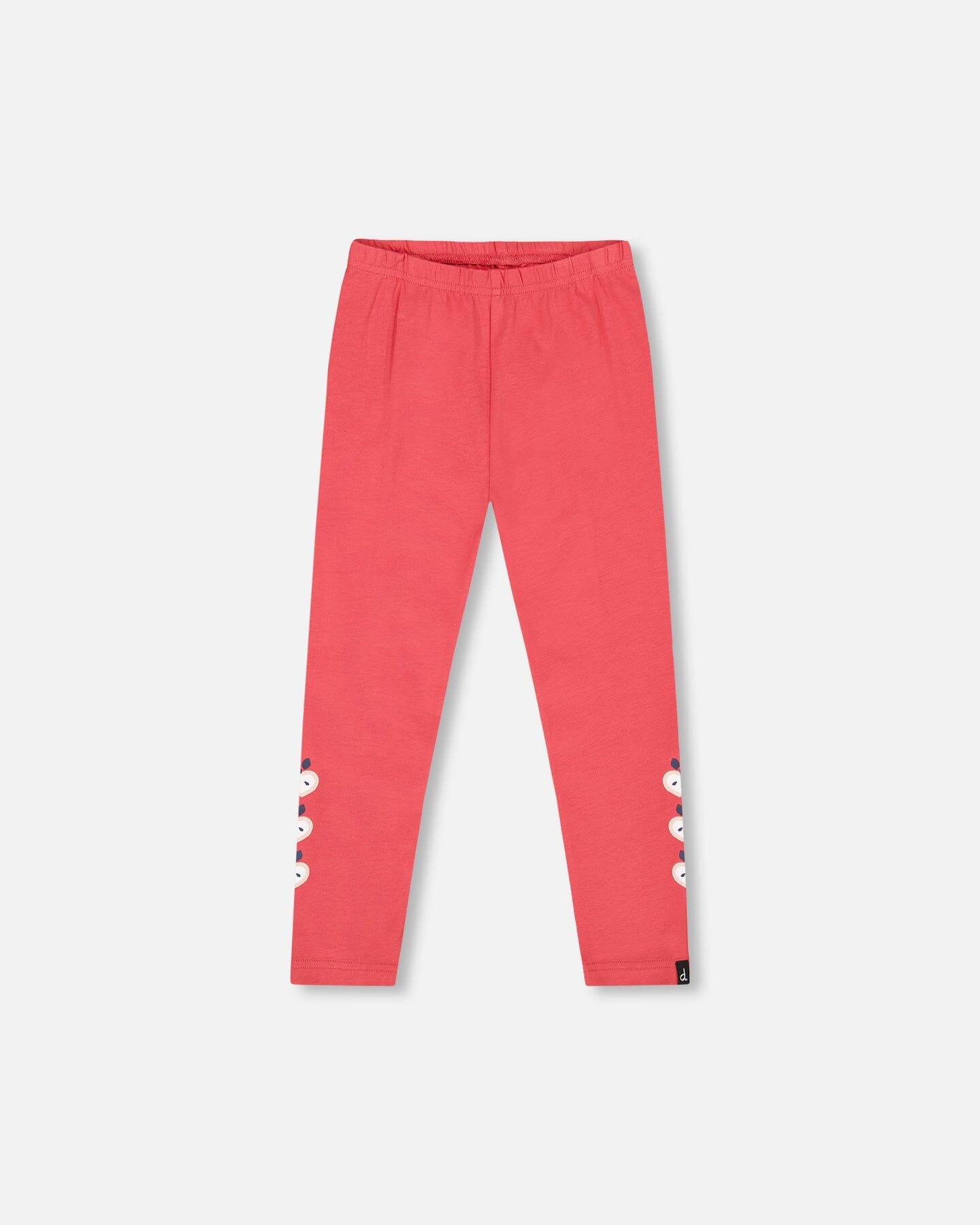 Organic Cotton Leggings Red With Apples - H20I60_709