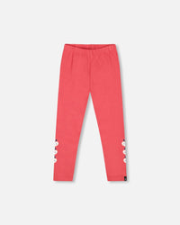 Organic Cotton Leggings Red With Apples - H20I60_709