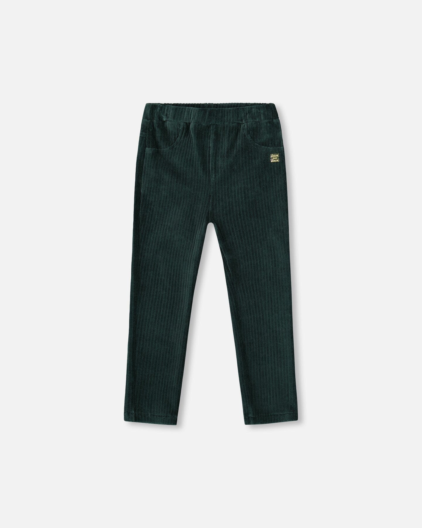 Stretch Velour Rib Treggings Dark Green - H20J20_548