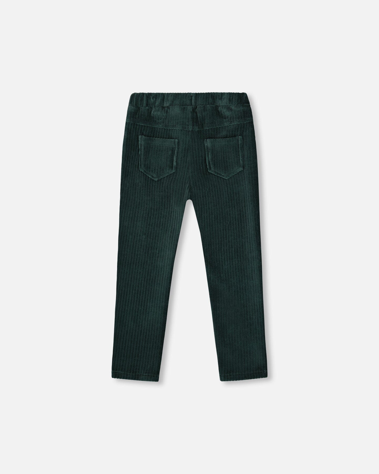 Stretch Velour Rib Treggings Dark Green - H20J20_548