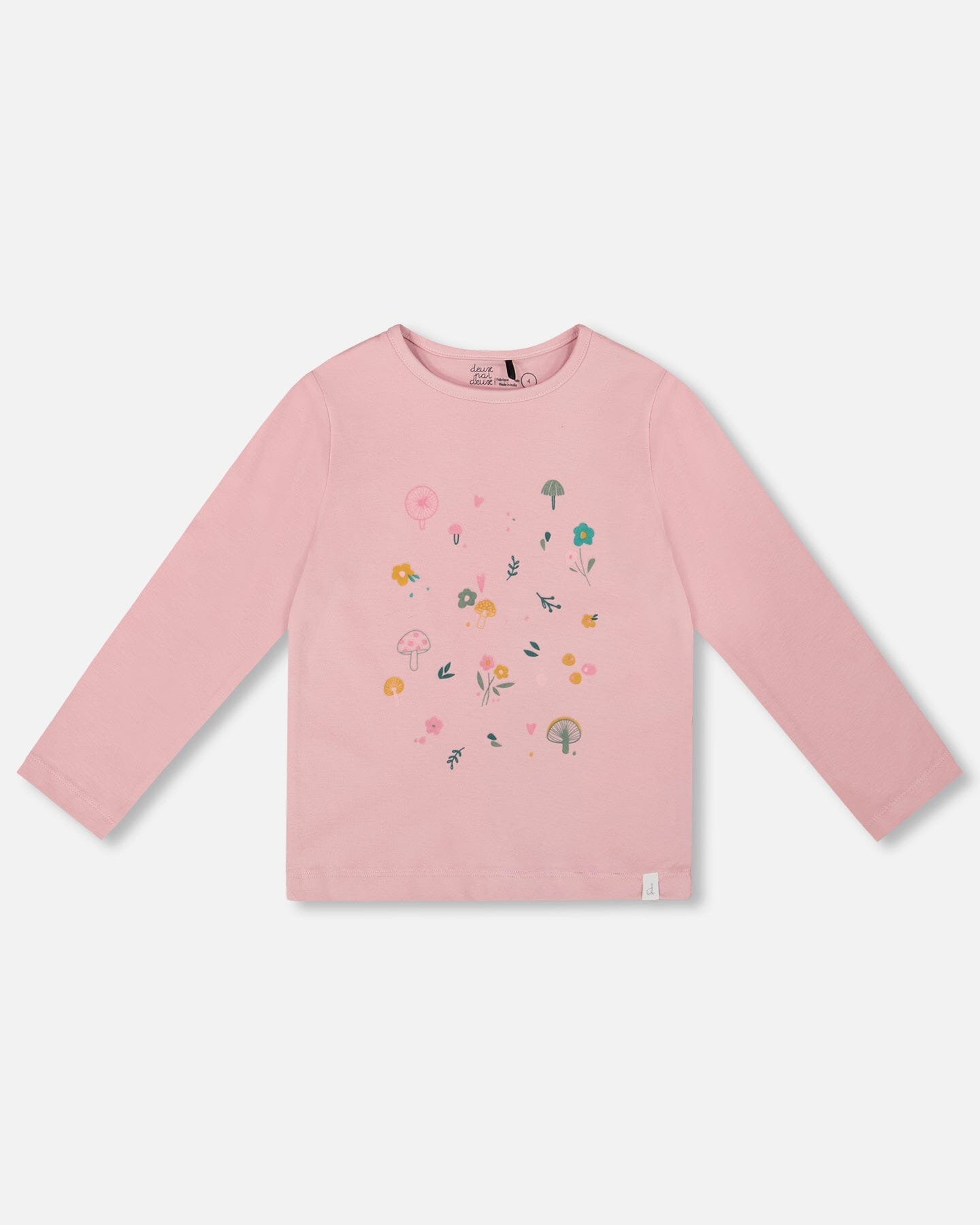 Organic Cotton Long Sleeve T-Shirt Dusty Pink - H20J70_617