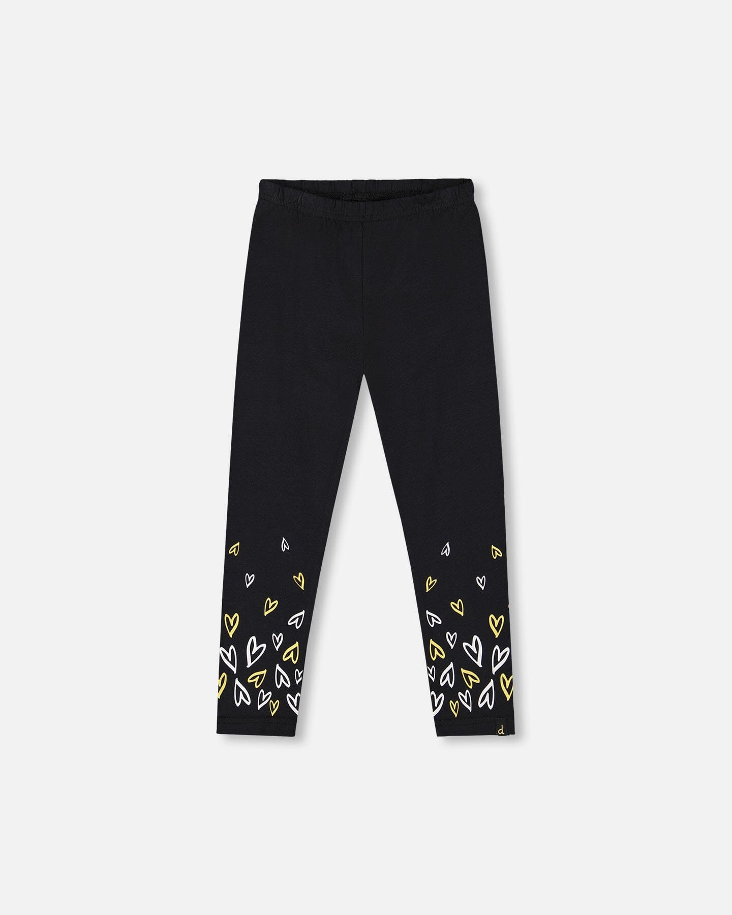 Organic Cotton Leggings Dusty Pink With Hearts Print - H20K60_999