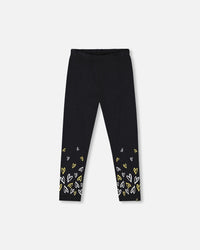 Organic Cotton Leggings Dusty Pink With Hearts Print - H20K60_999