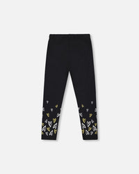 Organic Cotton Leggings Dusty Pink With Hearts Print - H20K60_999