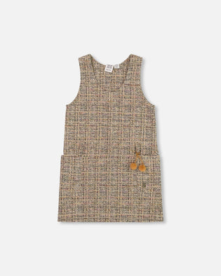 Tweed Jumper Beige And Black - H20LG40_000