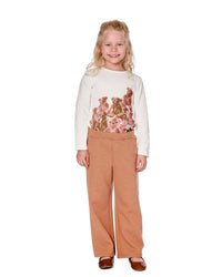 Organic Jersey T-Shirt Off-White With Teddy Bears - H20LG70_101