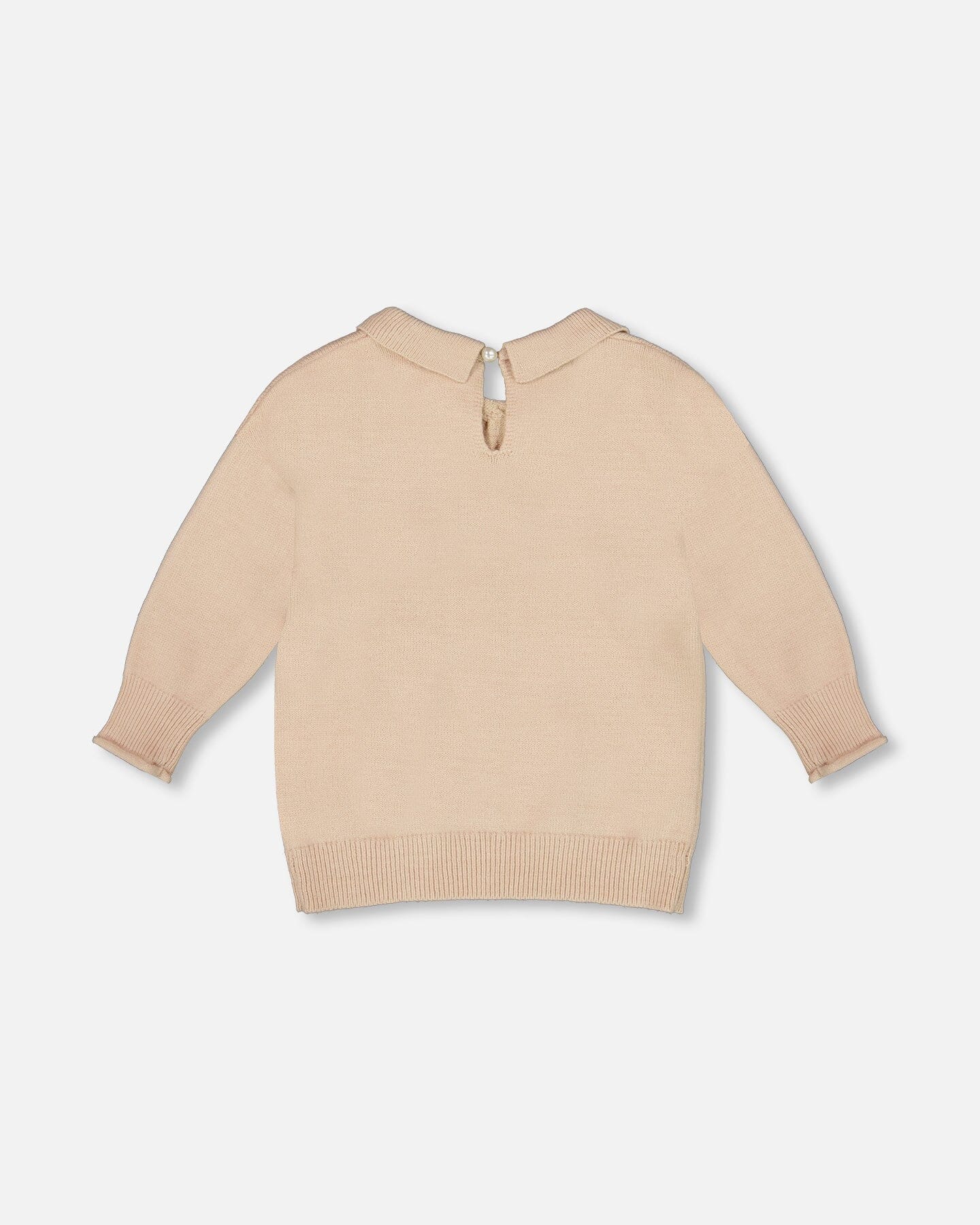 3/4 Sleeve Knitted Sweater Beige - H20OGT71_145