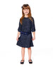3/4 Sleeve Lurex Dress Navy Blue - H20Q91_481