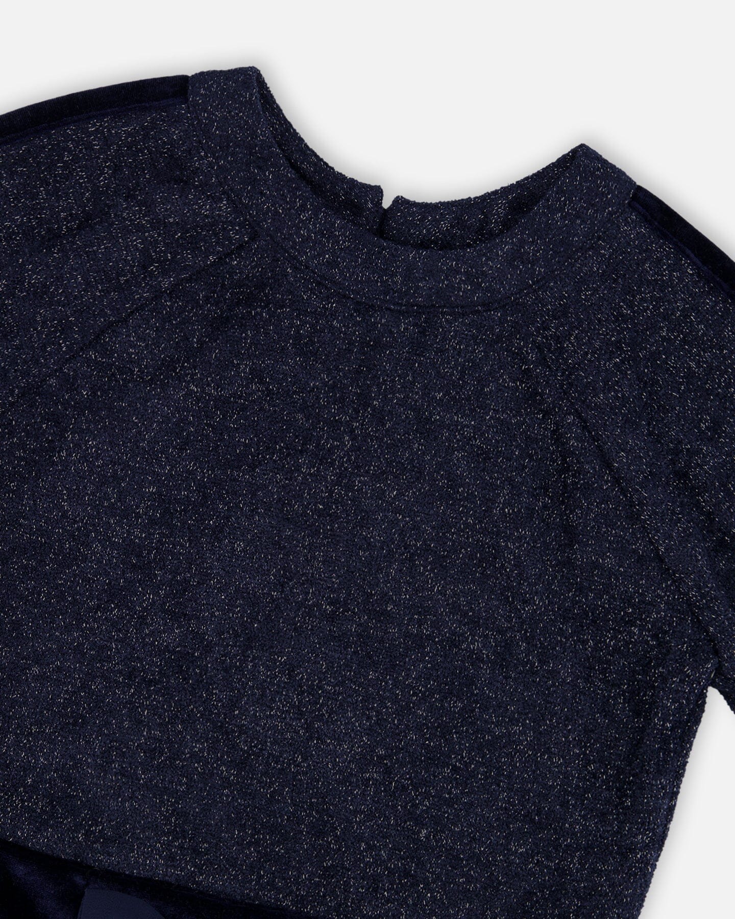 3/4 Sleeve Lurex Dress Navy Blue - H20Q91_481